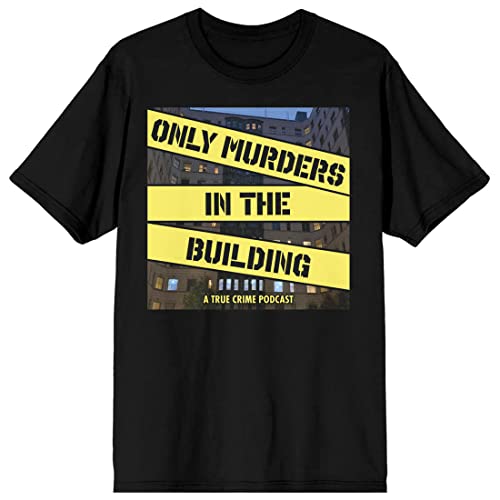 Only Murders in The Building Podcast Logo Crew Neck Short Sleeve Womens Black T-shirt-3XL