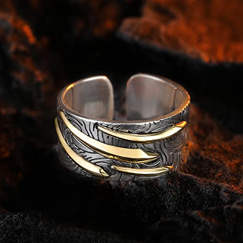 Anello Uomo Argento Regolabile - 2 Pezzi Per Uomo, Ideale Per Regali E Occasioni Speciali - Foto 4