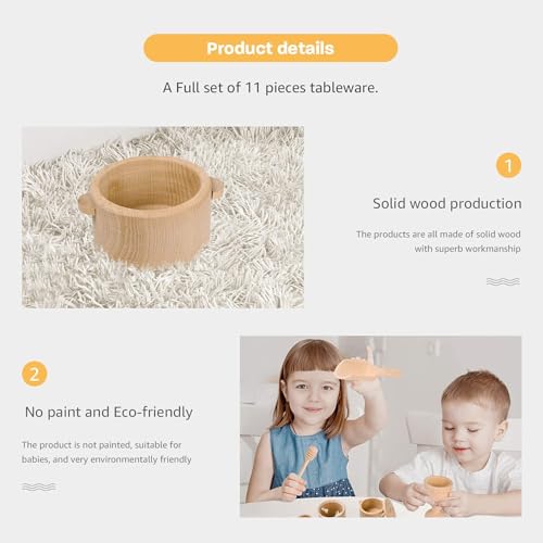 MONT PLEASANT Montessori Sensory Bin Toys for Toddlers, 11pcs Wooden Toys by MONT PLEASANT - Image 4
