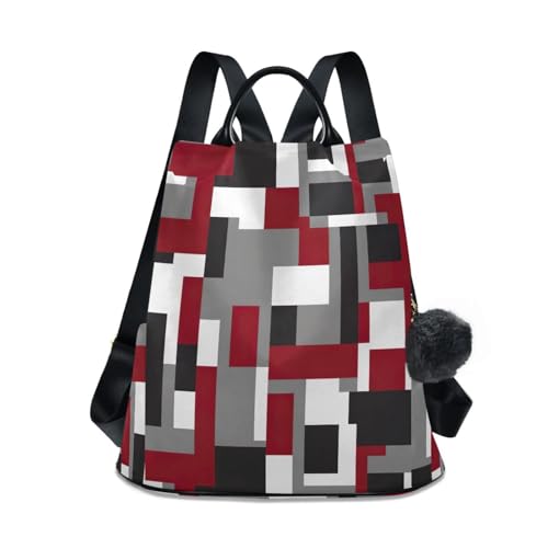Sac à dos géométrique femme : le grand volume sécurisé et tendance