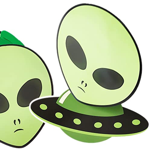 Décorations à suspendre sur le thème des Aliens verts légères et réutilisables - 7