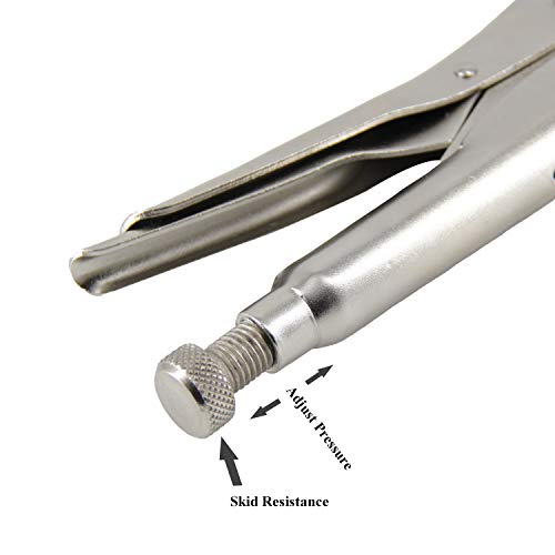 Goswift 12-Inch Heavy Duty Locking Pliers, Chrome Vanadium Steel, Curved Jaw Locking Pliers #TOP3