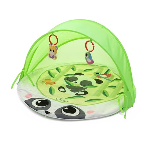 Chicco Palestrina Magic Forest, Palestrina Neonato con Morbido Tappeto a Tema Panda, Tettuccio...