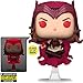 POP Marvel: WandaVision - The Scarlet Witch Glow-in-The-Dark Exclusive Funko Vinyl Figure (Bundled with Compatible Box Protector Case), Multicolored, 3.75 inches