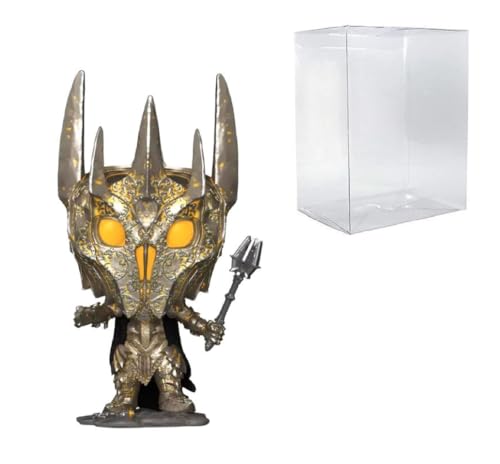 POP! Lord of The Rings - Sauron #1487 Glow in The Dark Exclusive Bundled with Compatible Box Protector Case