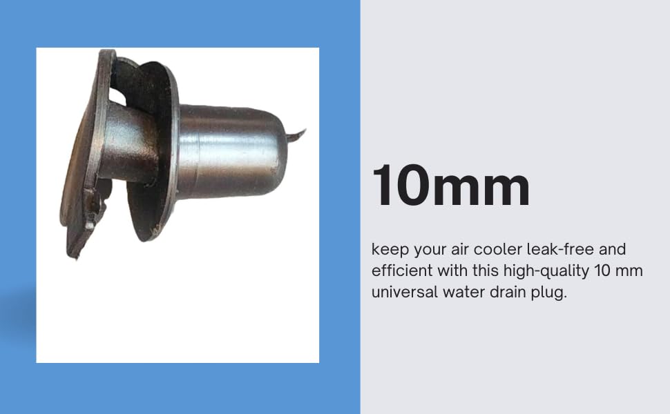 Image of Universal Air Cooler Drain Plug Rubber Cap 1 cm to 2 cm (20mm) | Compatible with Symphony & Other Coolers | Leak-Proof Water Drain Plug Replacement for Air Cooler Tank (10mm)