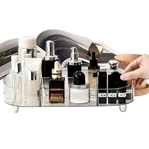 Make-uporganizer voor make-uptafel, organizer voor schoonheid, badkamerorganizer voor huidverzorging, make-uphouder met meerdere vakken, cosmeticakoffer