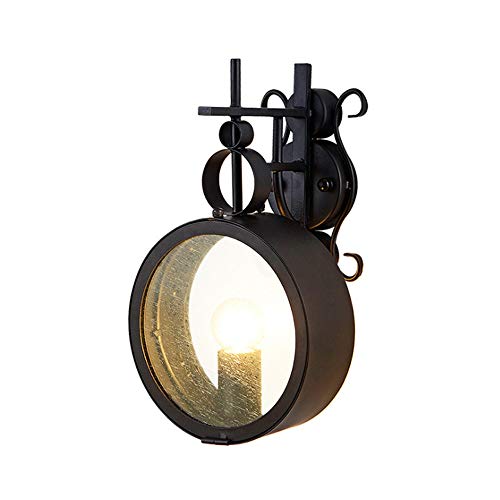 Lampe murale lanterne en verre transparente et appliques murales extérieures pays