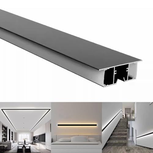 YOPIJA Perfil LED Moldura Iluminación Indirecta de Doble Cara con Canal LED para Techos, Paredes y Escaleras, Soporte para Canal LED en Forma de V para El Hogar.(3ft/0.9m)