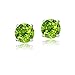 Bria Lou 14k Gold Round-Cut Genuine Natural or Created Gemstone 6mm Solitaire Stud Earrings