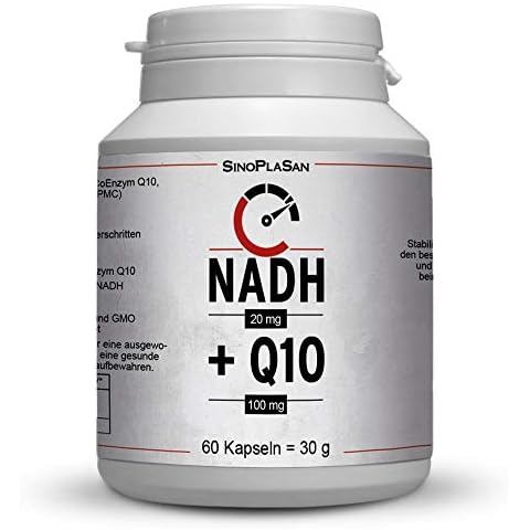 NADH 20 mg + Coenzym Q10 100 mg Kapseln, 60 Kapseln, Coenzym 1 & Coenzym Q10 Kombiprodukt Cover