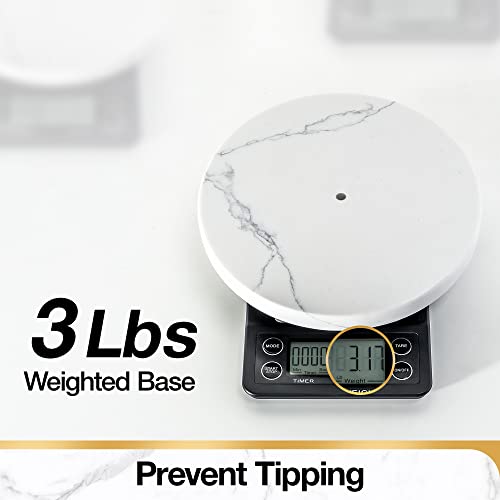 Hitslam Matte Black Toilet Paper Holder Stand With Modern Marble Base, Sus304 Stainless Steel Free Standing Toilet Paper Holder,Freestanding Tissue Roll Stand For Bathroom #TOP4