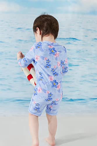 Image of UMELOK Baby Girl One Piece Swimsuit Infant Rash Guard Bathing Suit