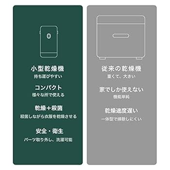 小型乾燥機 ハンディサイズ マイナスイオン 衣類乾燥機 衣類用 衣服用 消臭殺菌 Amazon.co.jp: 小型乾燥機 ハンディサイズ マイナスイオン 衣類