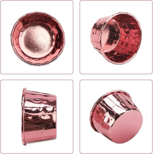 Image of Jubilant 50 Pcs Cupcake Liners, Disposable Ramekin Muffin Baking Cups, Aluminum Cupcake Cups, Little Foil Baking Cups