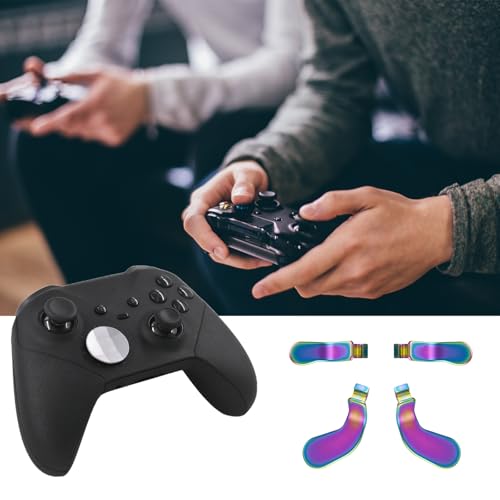 Image of 4 Pcs Elite Control Paddles for Xbox One Elite Controller, Elite Controller Metal Paddles for Xbox One Elite Series 2 /Elite 2 Core Controller, Paddles for Xbox Elite Series 2 Controller(Rainbow)