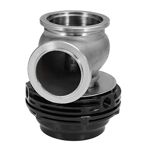 Hoypeyfiy Turbo Exhaust Manifold External Black 38MM, Pressure Relief Valve Wastegate dump pipe valve Replacement for TIAL MVS Black With V-band And Flanges MV-S