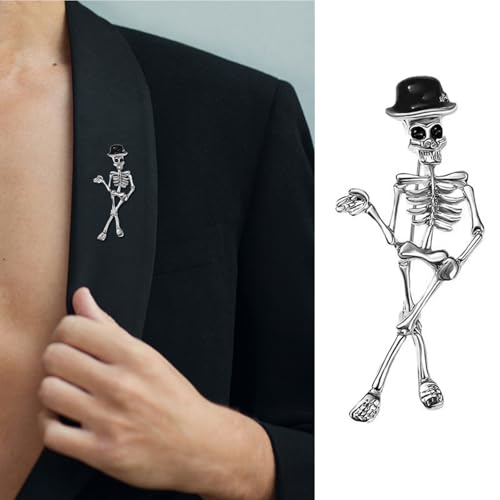 Broche de calavera gótica con cierre seguro y acabado elegante 2