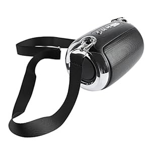 Draagbare Draadloze Luidspreker, Zware Bas HIFI Bluetooth 5.0 Ruisonderdrukking 1200mAh-luidsprekers met Draagkoord voor Muziek (Oogverblindend zwart [ 5W Bluetooth-versie])