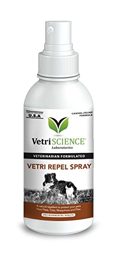 VetriScience Laboratories Vetri Repel Spray, Natural Flea and Tick Repellant for Cats and Dogs, 8oz Spray VetriScience Laboratories Vetri Repel Spray, Natural Flea and Tick Repellant for Cats and Dogs, 8oz Spray