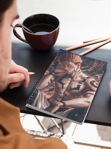 Image of Anime Sketchbook A5 Notebook Unruled 160 Pages 100gsm Paper (Multicolor) Spiral Notebook with Fantasy Design