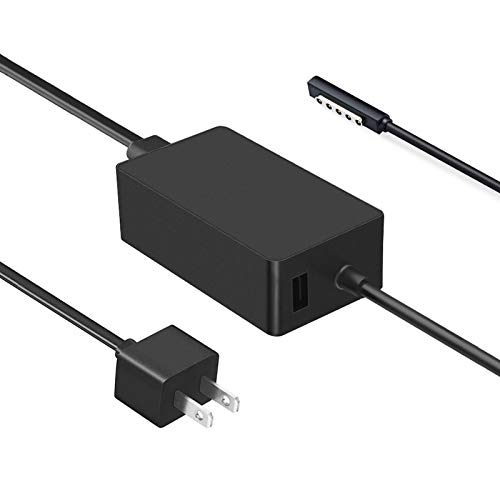 Surface Pro 2充電器,Aifulo 48W 12V / 3.6A サーフェス 充電器 電源アダプター for マイクロソフトSurface Pro 2 / Pro 1/ Surface RT/Surface 2 Model 1512 1536タブレット, 5V 1A USBポート付き