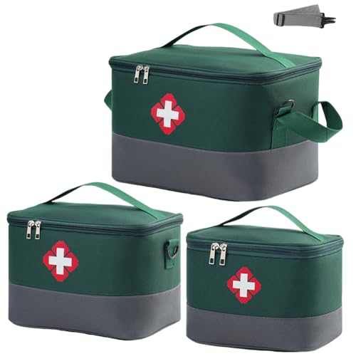 Bärbart första hjälpen-set Asudaro S/M/L 1/3 st husapotek Oxford-tyg nödförnödenheter väska med stor kapacitet för hemmet bil resor camping lastbil vandring sport kontor fordon utomhus