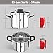 TIBORANG 8.5 QT Stainless Steel Pressure Cooker, [Multi-Cooker for Gas & Induction Stove] [Saves 70% Cooking Time] [One-Hand Operation], Family Size for 3-5 People, Olla de Presion