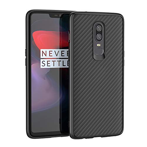 GOGODOG OnePlus 6 Case Full Cover Ultra Thin Matte Anti Slip Scratch Resistant Carbon Fiber Fashion Creativity Anti-Fall Soft Shell for OnePlus6 (Carbon Fiber Grain)