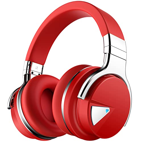 Silensys E7 active noise cancelling headphones in red