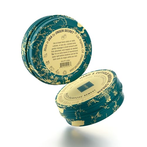 Onsen Hand & Cuticle Cream | Organic Nail Strengthener & Balm | Dry Cracked Hands Elbows & Feet | Shea Butter Tsubaki & Jojoba Oil | Nail Repair & Growth Vegan - 1 Pack (32.5ml)