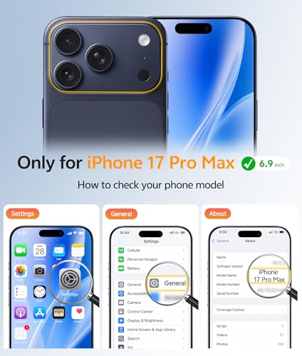 Image of FNTCASE for iPhone 17 Pro Max Case: [Compatible with Magsafe] Translucent Matte Cases with [Full Camera Protection] [Screen Protector] Military Grade Shockproof Protective Phone Cover - Blue