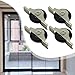 KiBcsLic 4x Window Pulley Door Rollers Kitchen Bathroom Slot Wheel Spare Parts Silent Nylon Rollers Iron Fittings Nylon Pulley, large black