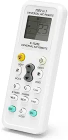 Controle Remoto Universal para Ar Condicionado - Compatível com +1000 Modelos, Fácil Configuração, Display Digital, Funções Completas, Timer, Longo Alcance