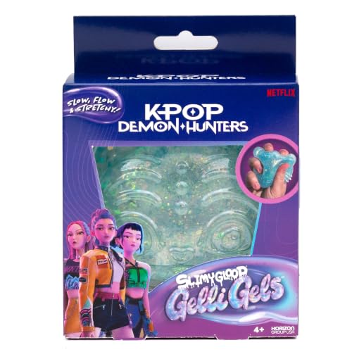 Image of Netflix Kpop Demon Hunters Derpy Blue Gelli Gels - Slow-Flow Glitter Squishy Sensory Toy, Sugar Squish Stress Fidget for Kids & Teens