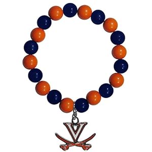 NCAA Siskiyou Sports Womens Virginia Cavaliers Fan Bead Bracelet One Size Team Color
