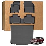 Floor Mats for Ford Edge 2015-2025 (for SE/SEL/SEL Plus/Titanium/Sporrt/ST/ST-Line), TPE Waterproof Non-Slip All Weather Protection Custom, Floor Mats & Cargo Liner