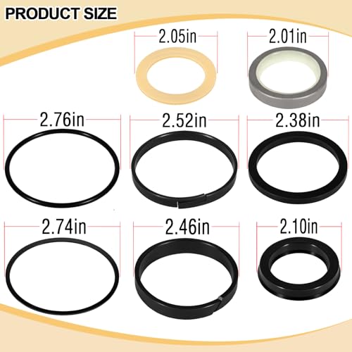 Image of YMT G109456 Hydraulic Cylinder Seal Kit Fits for Loader & Backhoe MB4 /94 350 580B 580C 580F 680C,Replace for G105550