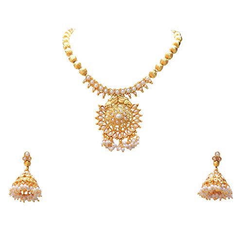 Indian pearls short necklace set 