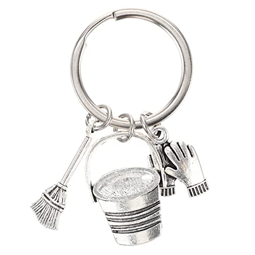 PRETYZOOM Porte-clés Outil De Nettoyage Pendentif Cadeau pour Femme De Ménage Ornement à Suspendre Clé Souvenirs