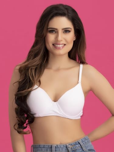 Image of Clovia Women's Cotton Rich Padded Underwired Multiway T-Shirt Push-Up Bra