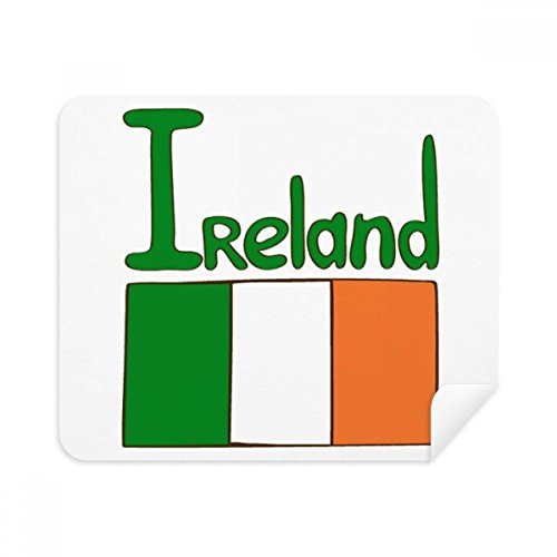 Chiffon microfibre Irlande pour écran et lunettes - Pack de 2 essuie-tout en suède vert DIYthinker