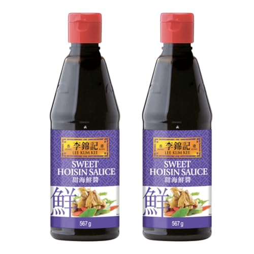 Lee Kum Kee Sweet Hoisin Sauce in Bottle for Stir Fry Cooking Big Size 567g (Pack of 2) VEGAN