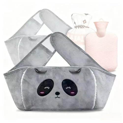 MARUKO Hot Water Bottle Belt, Hot Water Bag, Plush Refillable Wrap Around Period Hot Water Bottle Belt Pouch Waist for Period, Neck ,Shoulder, Back, Legs,Waist Warm