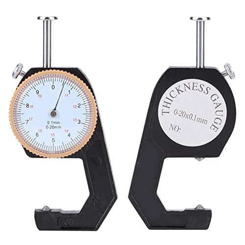Thickness Gauge, Wear Resistant Aluminum Alloy Round Dial Gauge, Measuring Thickness Dial, Dial Caliper Gauge para Papel, Tubo, Chapa Metálica (Punta: 5.4 x 4.4 x 2.6 cm / 2.1 x 1.7 x 1 in) miniatura 6