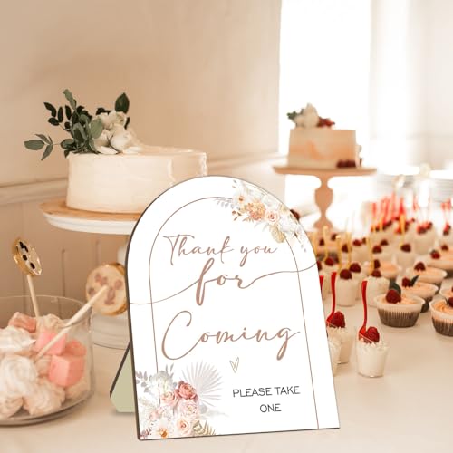 Thank You for Coming Please Take One Sign, Floral Decoration Baby Shower Sign for Guests, Bridal Shower Welcome Sign, Baby Shower Birthday Party Decor Supplies 9 * 11IN