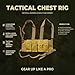 Warreplica Rhodesian Fereday & Sons Chest Rig|FAL/G3/M14 Bush War/20rd .308/7.62x51mm 4 Magazine Pouch Tactical Chest Rig|Tactical Load Bearing Gear Kkahi–Replica for Collectors,reenactments