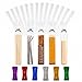 200 Clear Long Candy Cello Treat Bags 2x10 with 4" Twist Ties 6 Mix Colors - 1.4mils Thickness OPP Poly Bags for Birthday Favor Candles Pretzel Icy Candy Popsicle (2'' x 10'')