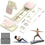 ExeractFit ExeractFit Pilates Reformer Maschine Equipment für Zuhause und Fitnessstudio Multifunktional Pilates Board(Beige)