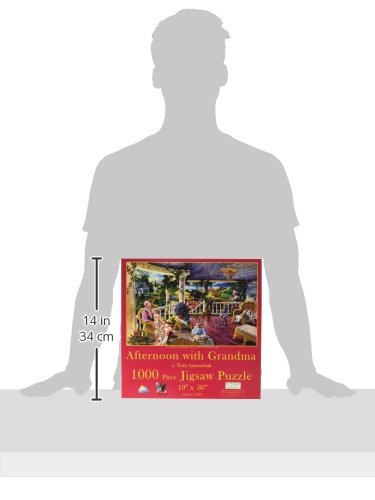 SUNSOUT Afternoon With Grandma 1000 Piece Puzzle - 19x30 Inches By Tom Antonishak